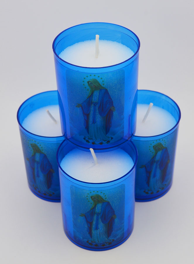 4 Bougies Veilleuses Vierge Médaille Miraculeuse - Rue du Bac (pic 2)