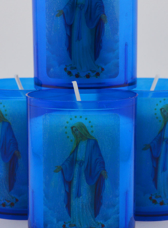 4 Bougies Veilleuses Vierge Médaille Miraculeuse - Rue du Bac (pic 3)