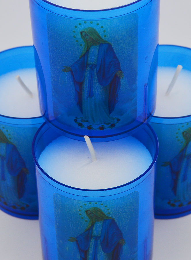 4 Bougies Veilleuses Vierge Médaille Miraculeuse - Rue du Bac (pic 4)