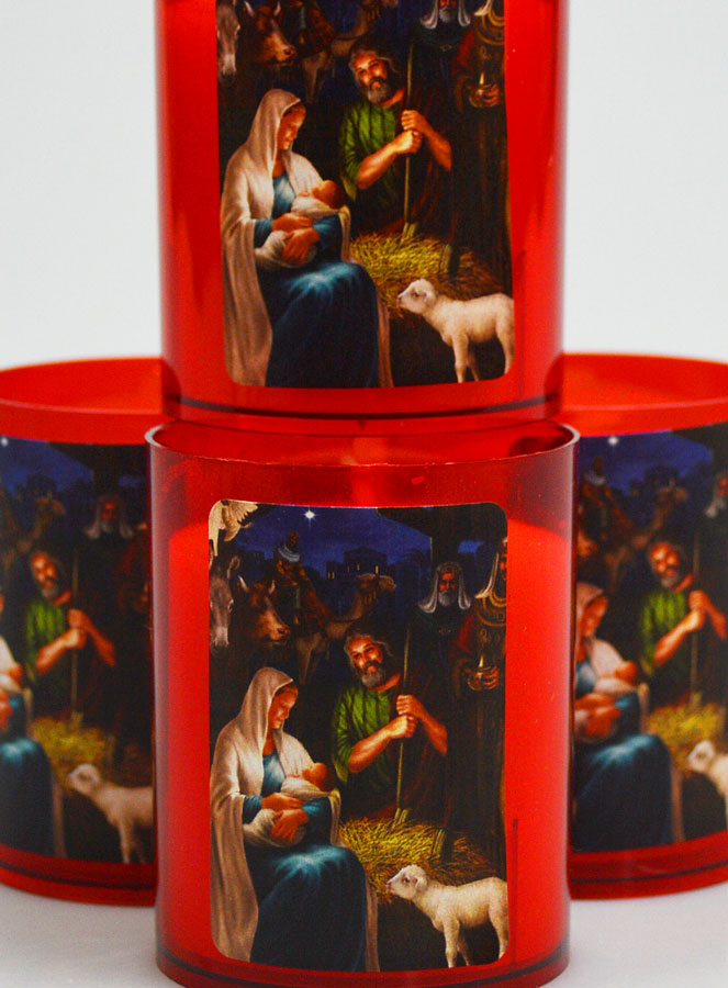 4 Bougies Veilleuses de Noël - La Nativité du Christ (pic 3)