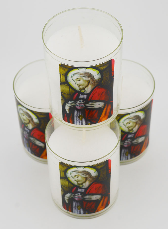 4 Bougies Veilleuses Sacré-Coeur de Jésus (pic 2)