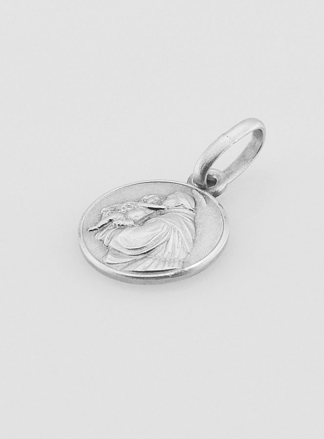 Médaille Saint Antoine de Padoue en Argent Massif - 10mm (pic 2)