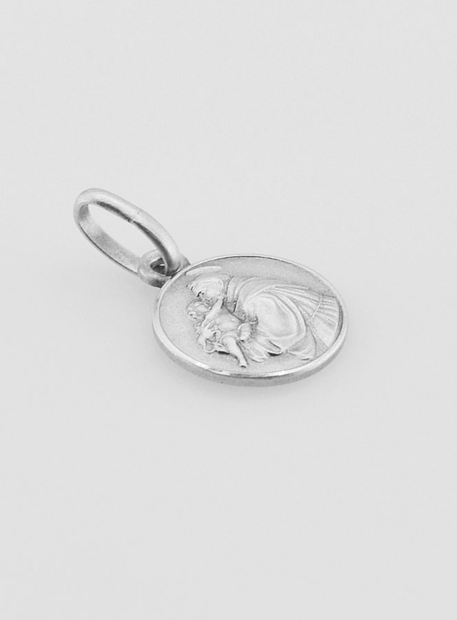 Médaille Saint Antoine de Padoue en Argent Massif - 10mm (pic 3)