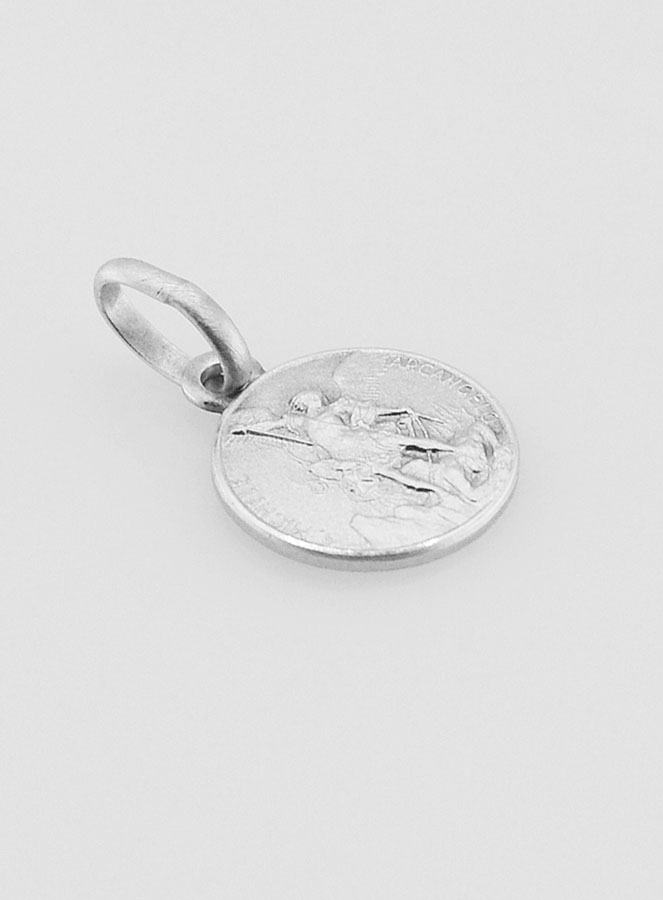 Médaille Saint Michel en Argent Massif - 10mm (pic 2)