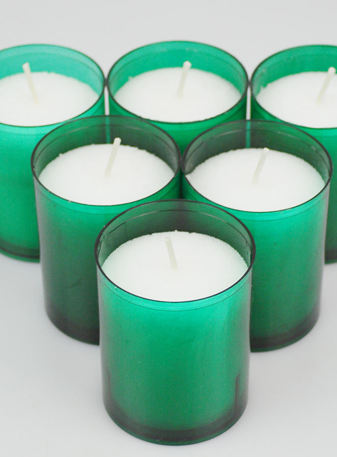 6 Bougies Votives - Veilleuses Vertes - 20h (pic 4)