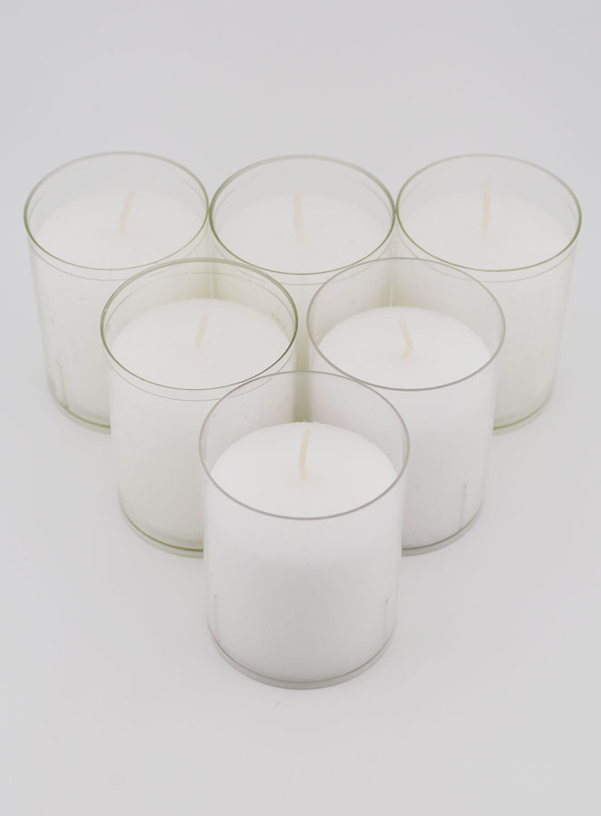 6 Bougies Votives - Veilleuses Blanches - 20h (pic 2)