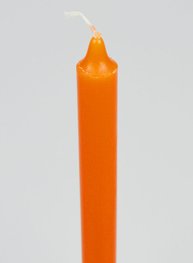 Bougies Oranges - Lot De 12, Dimensions 29,5 X 2,3 Cm, Temps De Combustion 8h, Fabrication Allemande De Qualité ECA