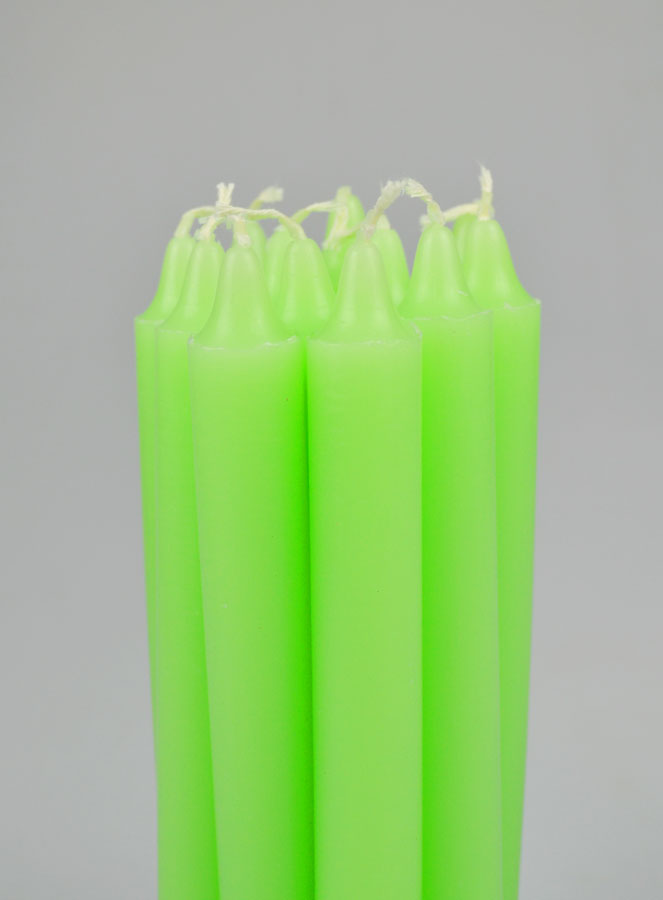 12 Bougies Teintées Masse de Prières Vert Clair (pic 2)