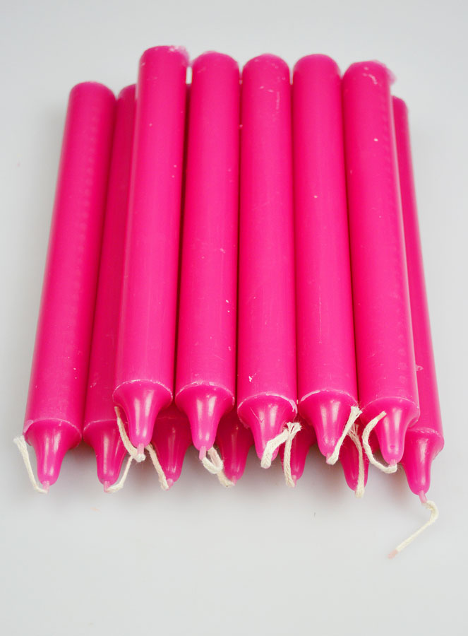 12 Bougies Teintées Masse de Prières Rose (pic 2)