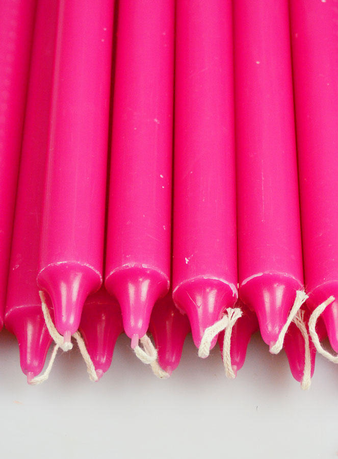 12 Bougies Teintées Masse de Prières Rose (pic 4)