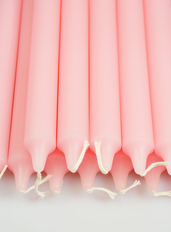 12 Bougies Teintées Masse de Prières Rose Pâle (pic 4)