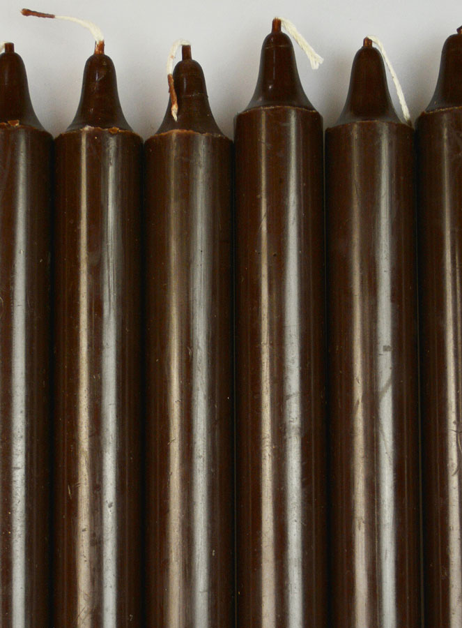 6 Bougies Teintées Masse Couleur Chocolat (pic 3)