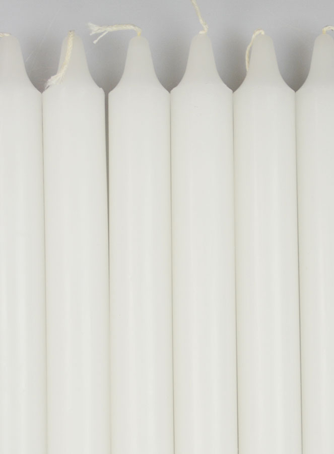 6 Bougies Teintées Masse Couleur Blanche (pic 2)