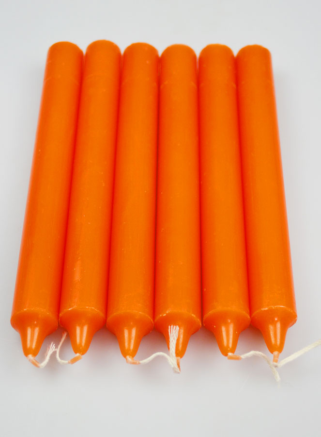 6 BougiesTeintées Masse  Couleur Orange (pic 2)