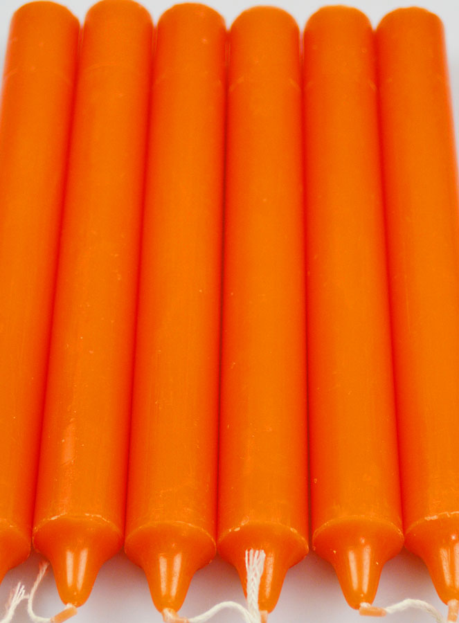 6 BougiesTeintées Masse  Couleur Orange (pic 4)