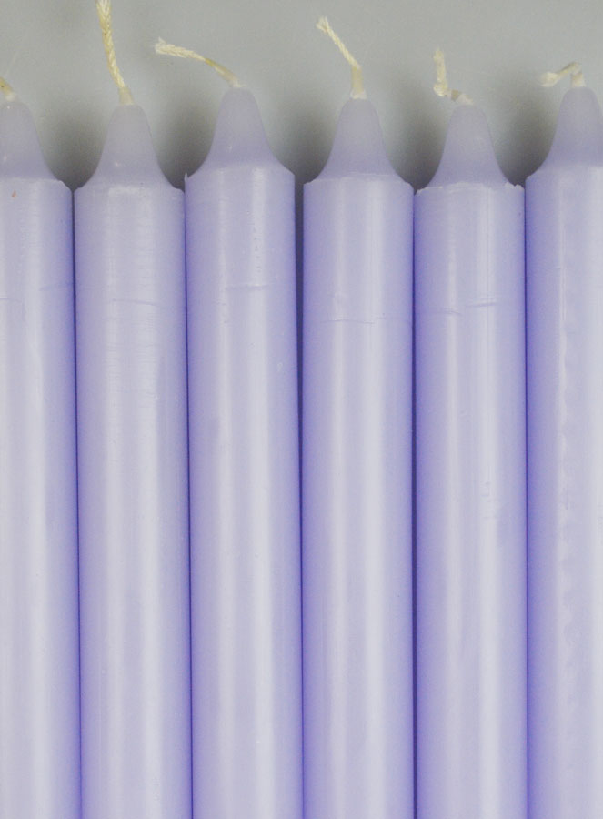 6 Bougies Teintées Masse Couleur Parme (pic 3)