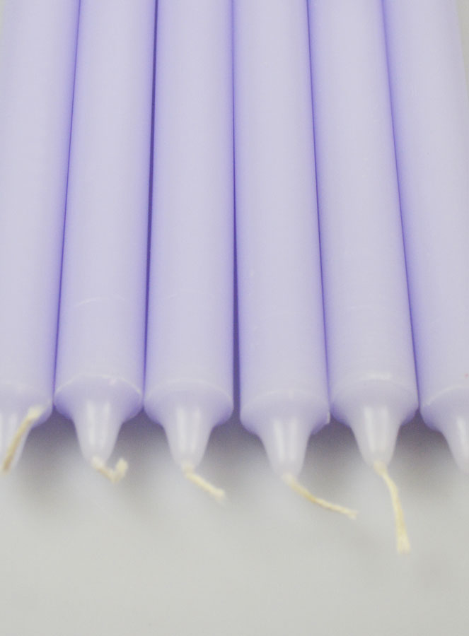 6 Bougies Teintées Masse Couleur Parme (pic 4)
