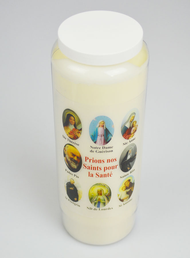 Bougie de Neuvaine Prier nos Saints pour les Malades - 17.5cm (pic 2)