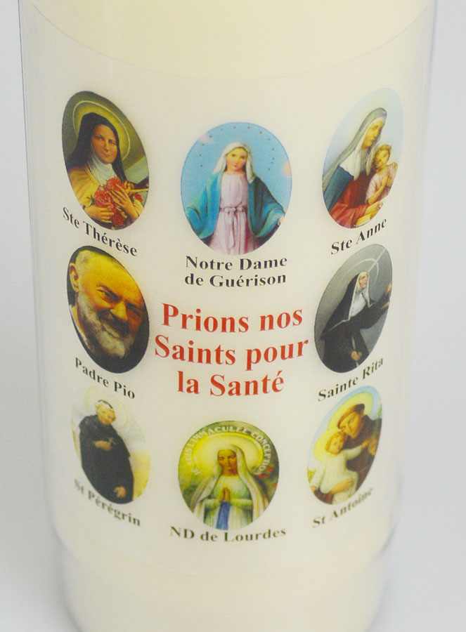 Bougie de Neuvaine Prier nos Saints pour les Malades - 17.5cm (pic 4)