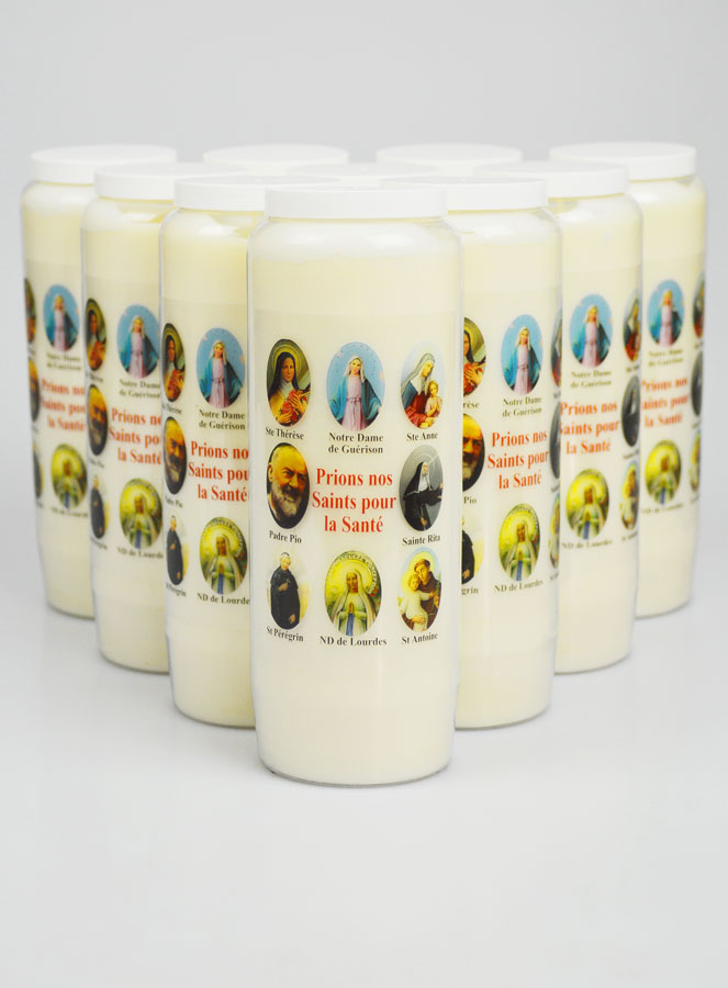 Lot de 10 Bougies de Neuvaine Prier nos Saints pour les Malades (pic 1)