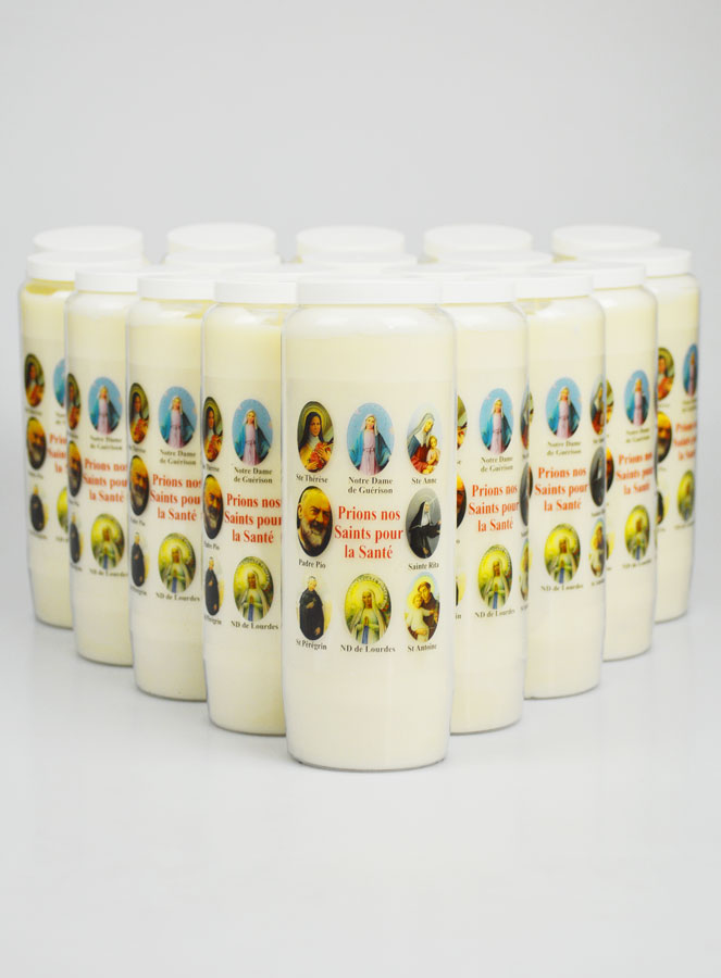 Lot de 20 Bougies de Neuvaine Prier nos Saints pour les Malades (pic 1)
