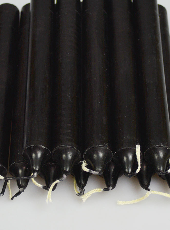 12 Bougies Teintées Masse de Prières Noires (pic 4)