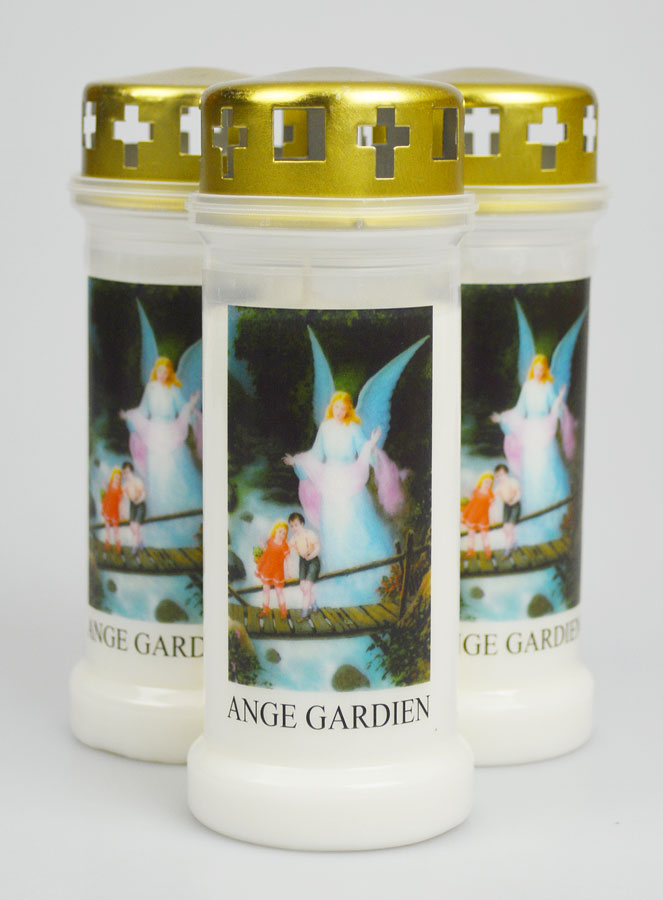 Lot de 3 Bougies de Cimetière Ange-Gardien (pic 1)