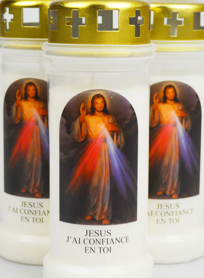 Lot de 3 Bougies de Cimetière - Miséricorde Divine (pic 3)