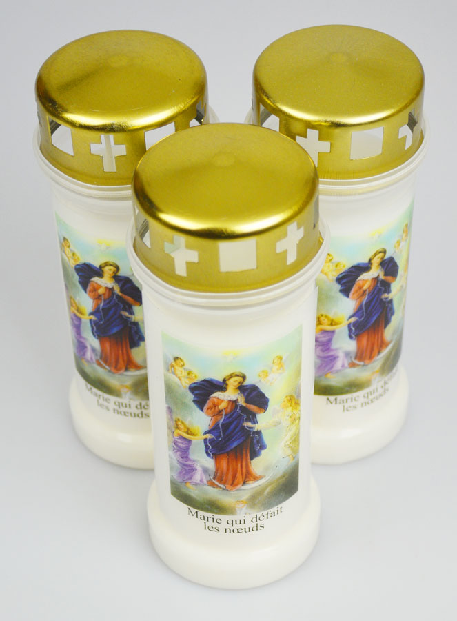 Lot de 3 Bougies de Cimetière - Marie qui Défait les Noeuds (pic 2)