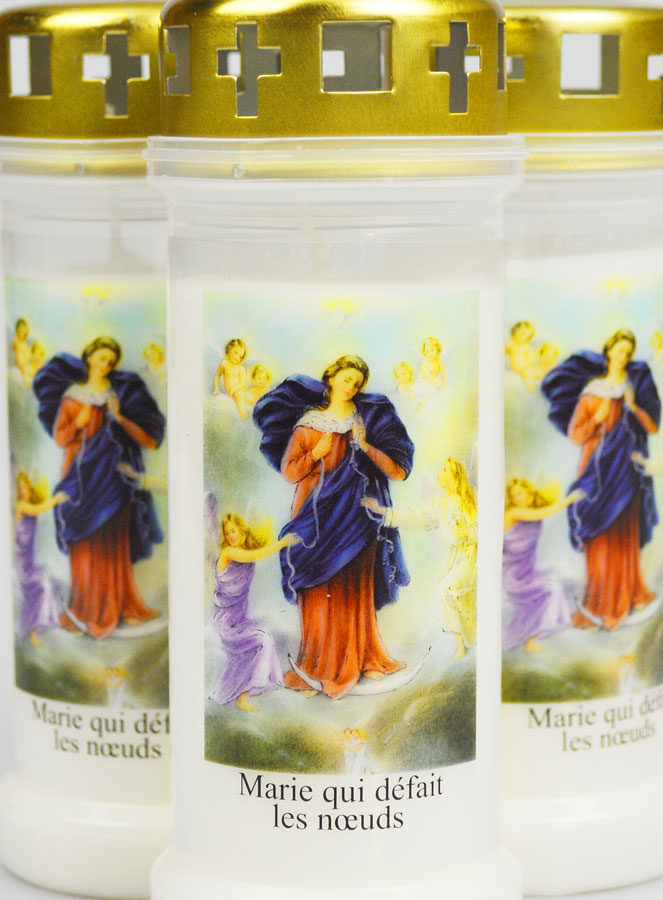 Lot de 3 Bougies de Cimetière - Marie qui Défait les Noeuds (pic 3)