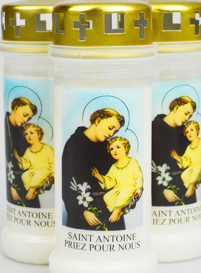 Lot de 3 Bougies de Cimetière - Saint Antoine (pic 3)