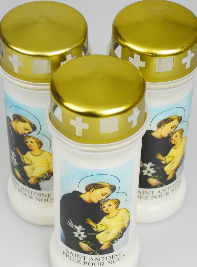 Lot de 3 Bougies de Cimetière - Saint Antoine (pic 4)