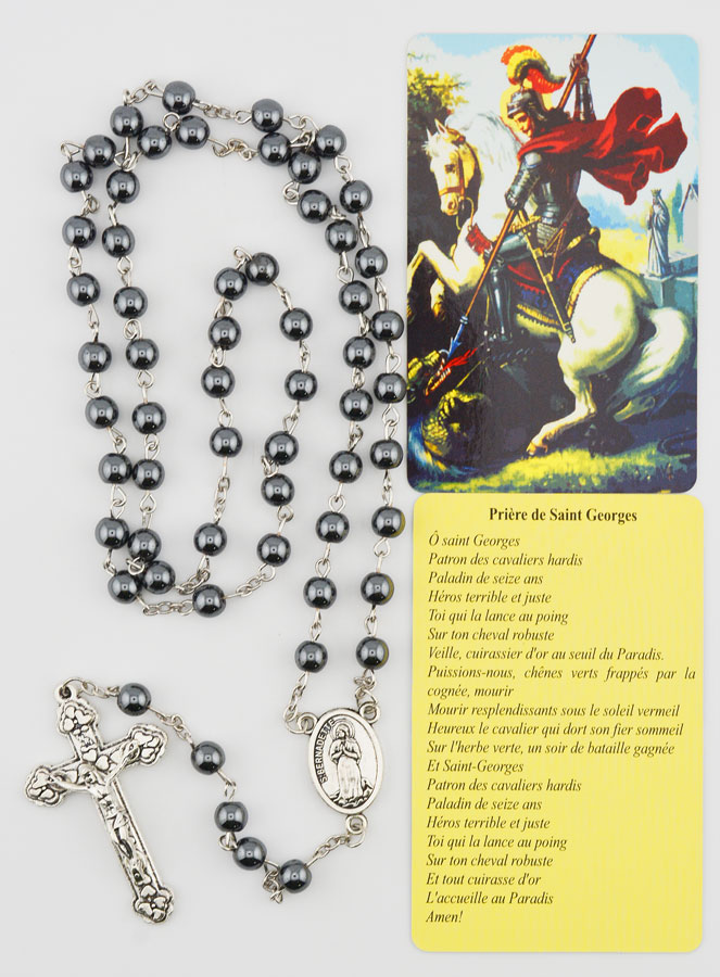 Chapelet Saint Georges Perles Noires (pic 1)