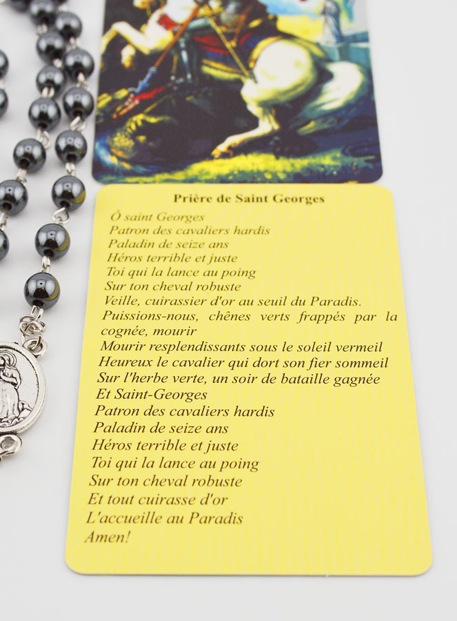 Chapelet Saint Georges Perles Noires (pic 3)