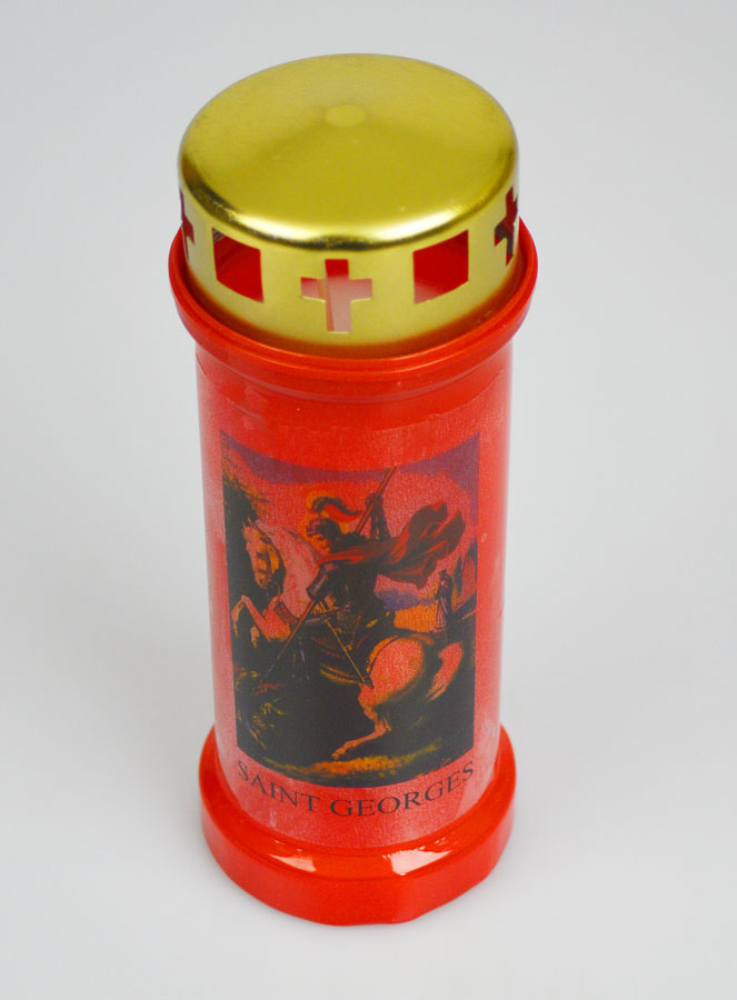 Bougie de Cimetière Rouge - Saint Georges (pic 2)