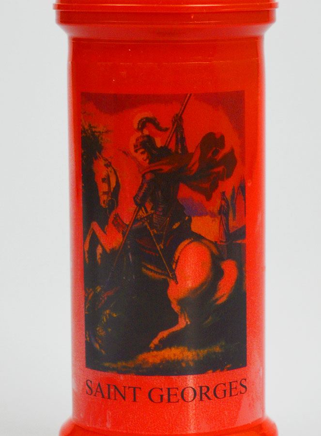 Bougie de Cimetière Rouge - Saint Georges (pic 3)