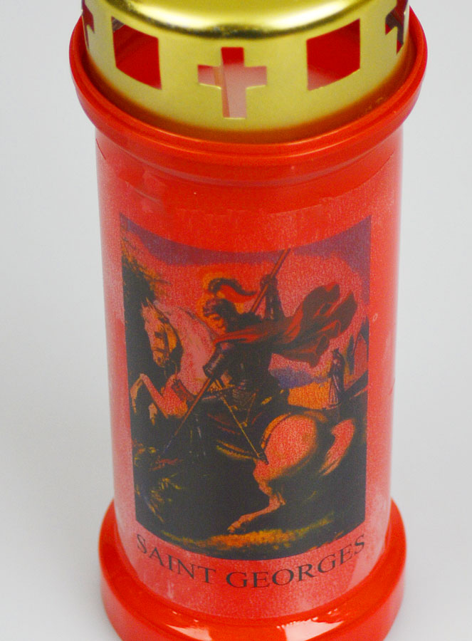 Bougie de Cimetière Rouge - Saint Georges (pic 4)