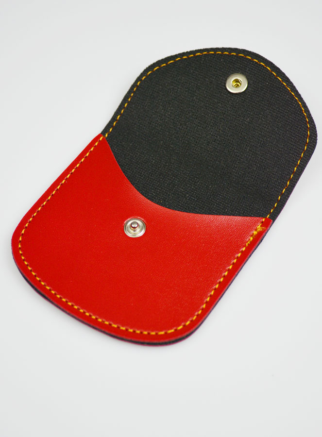 Pochette à Chapelet Rouge - Cuir (pic 3)