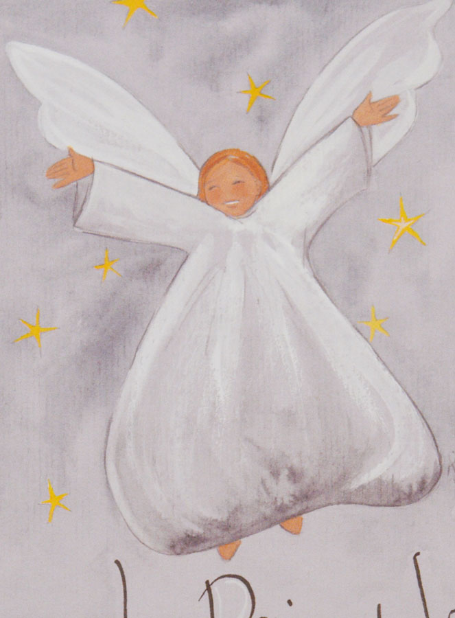 Carte de Baptême Ange de la Paix et Joie de Dieu - 10 X 15cm (pic 2)