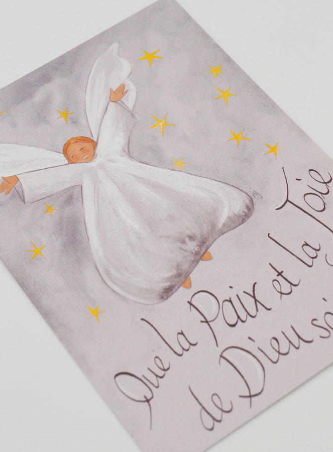 Carte de Baptême Ange de la Paix et Joie de Dieu - 10 X 15cm (pic 3)