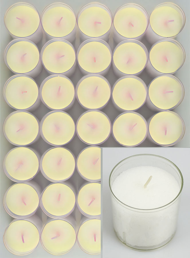 12 Bougies Votives - Veilleuses Blanches - 20h (pic 2)