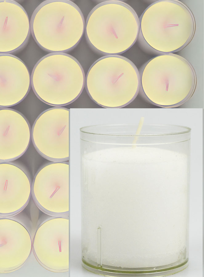 12 Bougies Votives - Veilleuses Blanches - 20h (pic 3)