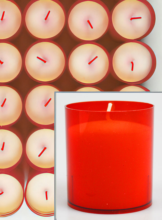 12 Bougies Votives - Veilleuses Rouges - 20h (pic 3)