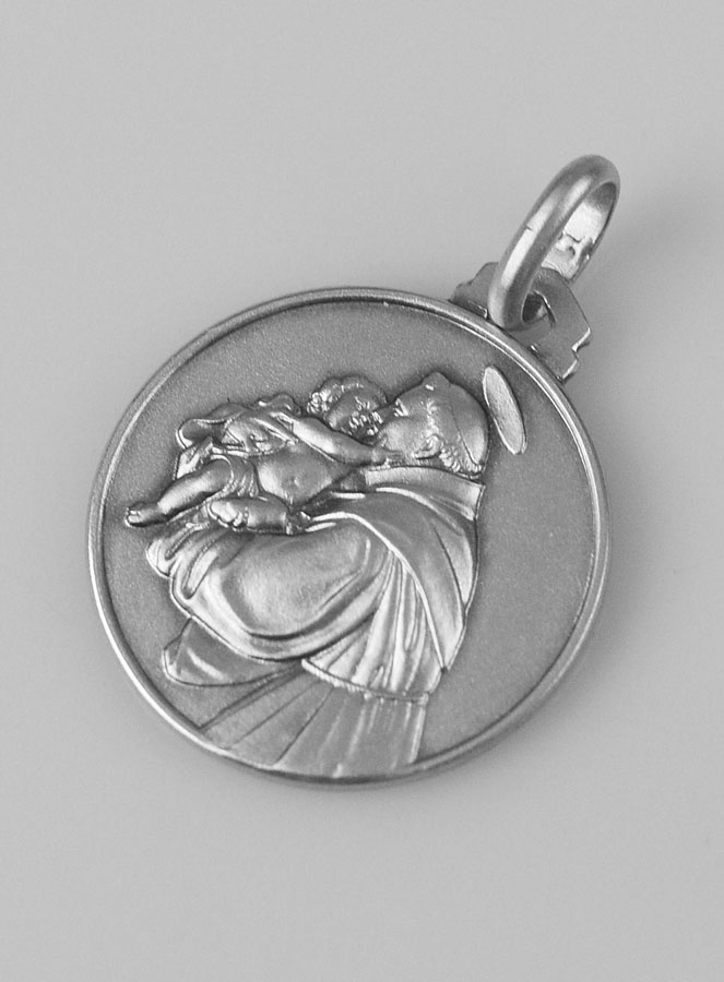 Médaille Saint Antoine de Padoue en Argent Massif - 18mm (pic 2)