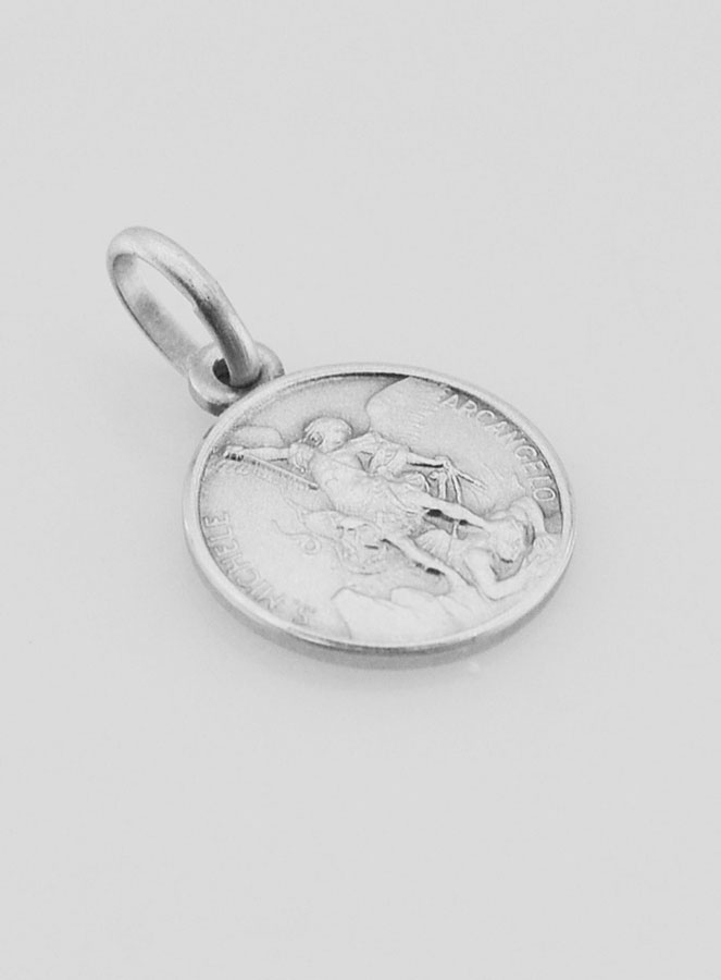 Médaille Saint Michel en Argent Massif - 12mm (pic 3)