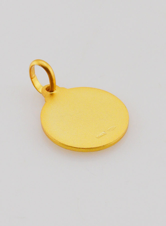 Médaille Colombe Esprit Saint en Plaqué Or - 14mm (pic 4)