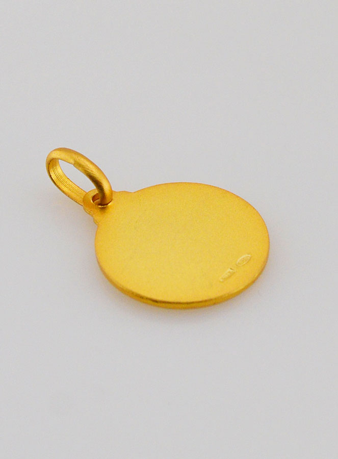 Médaille Saint Georges en Plaqué Or - 14mm (pic 4)