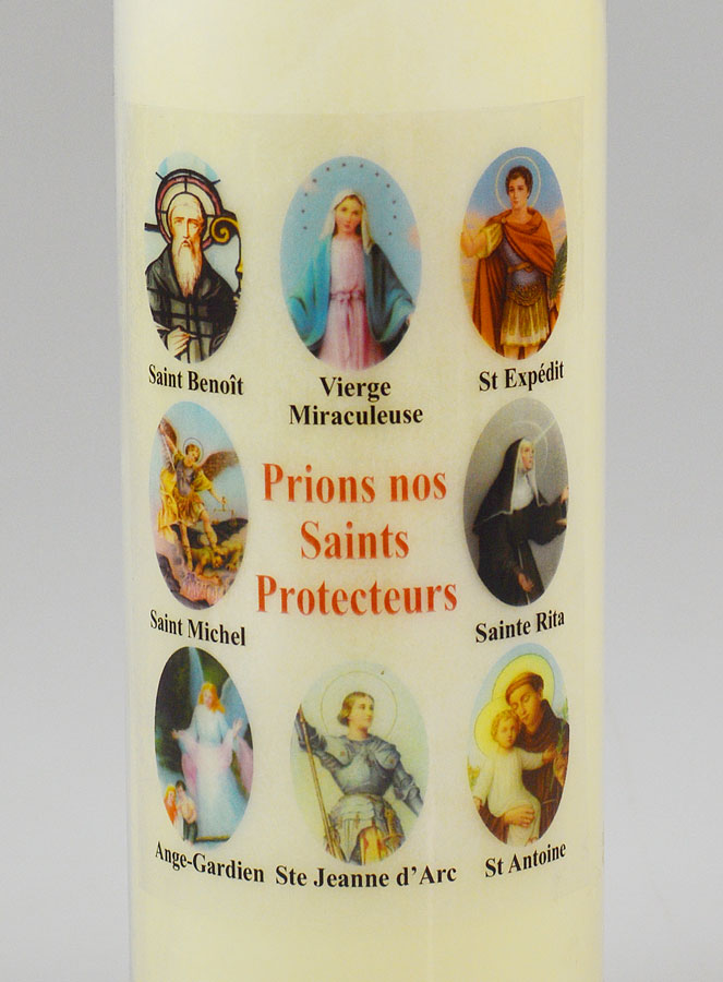 Bougie de Neuvaine Prier nos Saints Protecteurs - 17.5cm (pic 3)