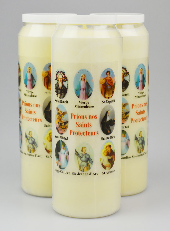 3 Bougies de Neuvaine Prier nos Saints Protecteurs (pic 1)