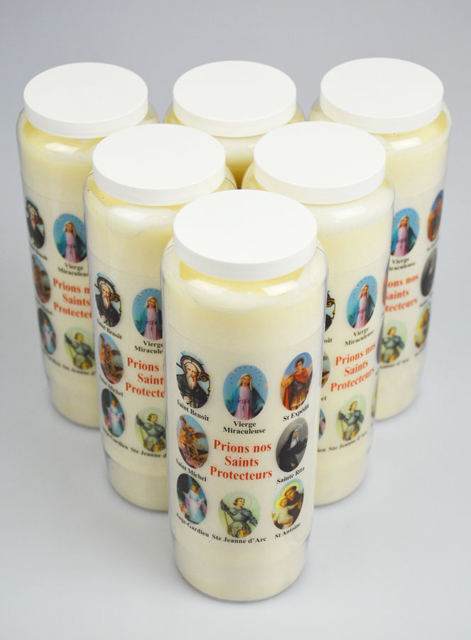 Lot de 6 Bougies de Neuvaine Prier nos Saints Protecteurs (pic 2)